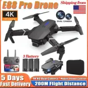 E88Pro RC Drone 4K Professinal With 3 Battery 1080P Wide Angle HD Camera.