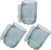CLISPEED 3pcs Portable Toothbrush Storage Cup Set Lightweight Travel Wash Cups for Bathroom Reusable Plastic Holders for Family Use Modern Nordic Style Rinsing Tumbler