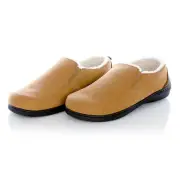 PowerStep® ArchWear™ Men's Twin-Gore Slippers Light Brown - 8800-30, Brown
