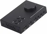 USB Extenrnal Sound Card, 3.5mm Interface EQ Sound Conversion Stereo Audio Adapter with 3 USB Hub Interfaces, for Windows, for OS X, for Linux and Other Systems