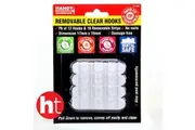 Handy Hardware [12PK] Removable Hooks Clear Plastic 1.7xm x 1.5cm