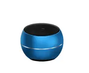 AI Smart Bluetooth Wireless Small Sound Cannon Manual Voice Control Portable Mini Speaker-Blue