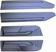 4Pcs Matte Black Car Side Door Body Molding Trim Decorative Cover Guard Plate Compatible for Navara Nissan NP300 2021-2024 Protective Strip