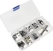 252 Pieces M1.4 Screws Kit Spare RC Car Hardware Fastener RC Crawler Screw Tool Kit for Axial SCX24 Axi00002 Axi00001 Vehicles Trucks