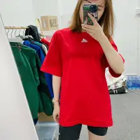 在飛比找Yahoo!奇摩拍賣優惠-Adidas愛迪達 紅色短袖男女夏季新款運動服透氣休閑T恤G