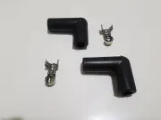 MSD Ignition Spark Plug Wire Terminals & Black 90 Degree Right Angle Boots pair