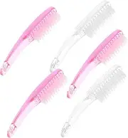Housoutil 5pcs Nail Brush Nail Cleaners Tote Organizer Insert Nail Shop Supplies Nail Cleaner Brush Fingernail Hair Double Bun Nail Cleaning Tools Shoe Cleaners Plastic Pedicure Accessories