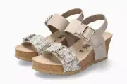 Mephisto Women's Lissandra Fog Sandalbuck 034 Platform Wedge Heel Strap Sandals