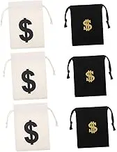 Abaodam 6Pcs Sign Drawstring Bags for Storage Present Pouches for Parties Festival Props for Birthday Holiday and Pirate Theme Events