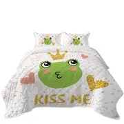 Kiss Me Cute Princess Frog Coverlet