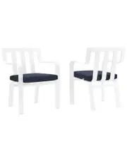 Modway Baxley Outdoor Patio Aluminum Armchair Set Of 2
