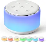 White Noise Machine for Sleeping Baby Kids – Portable Sound Machine with Night Light, USB Rechargeable, 34 Soothing Noises, Auto-Off Timer, Sleep Machine for Adults Babies Lullaby Travel Home