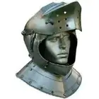 Medieval Knight Tournament Close Armor Helmet Replica Larp Sca Halloween