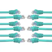 6PK Cruxtec 0.3m CAT6/RJ45 Network Lead Cable LAN Ethernet CAT 6 Router Cord GRN