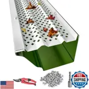 Gutter Guards 6 inch, White Painted Aluminum Leaf Filter Rain Gutter Covers w