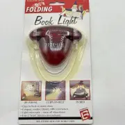 Folding Book Light Lightning Bug New Vintage Model BL098TBU NOS Red