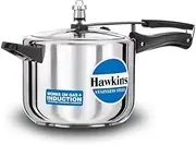 Hawkins Stainless Steel Induction Compatible Pressure Cooker, 5 Litre Capacity, Silver