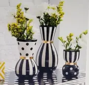 Mackenzie Child Marquee Vases, Set of 3 New In Box