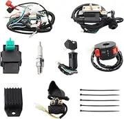 Full Electrics Wiring Harness Coil CDI Spark Plug Kits For 50cc 70cc 90cc 110cc 125cc 140cc ATV Quad Pit Dirt Bike Buggy Go kart