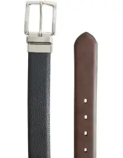 [Van Heusen] Reversible Pebbled Leather Belt in Brown