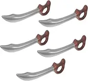 LRXIYODE 5Pcs Inflatable Pirate Sword Balloon for Birthday Parties Long Fun Props for Halloween Decorations and Themed Events Easy to Inflate and Portable
