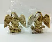 Set of 2 Baldwin Georgetown Brass American Eagle "1776-1976" Brass Book Ends NIB