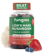 Fungies Lion's Mane Mushroom Gummies Mixed Blueberry & Strawberry Flavor - Mu...
