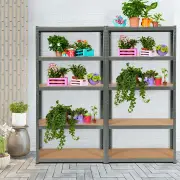 CostwayHeavy Duty Storage Rack with Adjustable Shelves for Home/ Office/ Garage-Grey