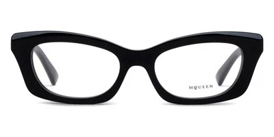 Alexander McQueen AM0474O Eyeglasses Female Black 52mm New 100% Authentic