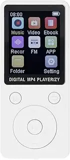 MP3 Player with Bluetooth 5.0, MP3 & MP4 Music Player with Speaker, Digital LCD 1.8'' Screen, 64GB TF Card, FM Radio, Voice Recorder, Supports Up to 128GB (White)