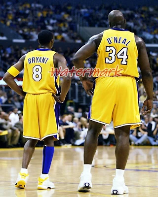 NBA Kobe Bryant Shaquille O'Neal Shaq Los Angeles Lakers Color 8 X 10 Photo