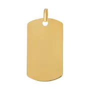 9kt Yellow Gold Dog Tag Pendant