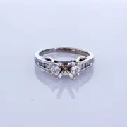 0.40ct Round Cut Diamond Channel Setting 14K White / Yellow Gold