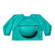 Sleeved Roll-Up Bib - Teal