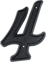 HASWARE 5.5 inch House Number Modern Door Numbers Street Home Address Numerals,Black ABS Plastic (4)