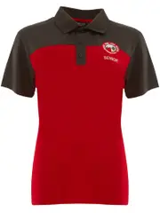 NEW - Snr polo Red/Grey With Embroidery