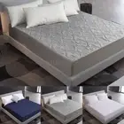 Waterproof Quilted Fitted Sheet with Elastic Mattress Cover Protector Bed Cover