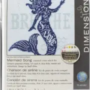 Enchanted Seas Mermaid Cross Stitch Kit - Easy for Beginners, 14 Count Light Blu