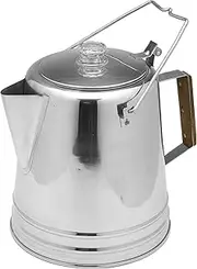 Texsport Stainless Steel Coffee Pot Percolator for Outdoor Camping, Silver, 28 Cup