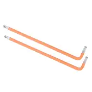 2pcs L-Handle Ball End Hex Key 5mm Metric L-Shape Wrench S2 Hand Tools, Orange