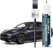 BESCH Paint Pen for Scratch Repair for Tesla Model Y, X, S, 3 Highland - Repair Pen for Stone Chips and Scratches, 12 ml (Stealth Grey)