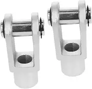 HOMOCONO 1set Cylinder Connectors Clevis for Industrial Quick Fittings Easy to Install Suitable for Static Force Transmission Silver Finish