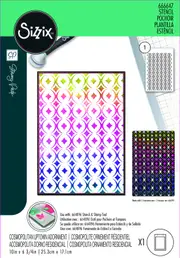 Sizzix A5 Stencil 1PK Cosmopolitan, Uptown Adornment by Stacey Park