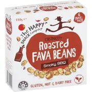 The Happy Snack Company Roasted Fava Beans Smoky BBQ 6 pack