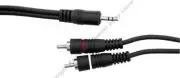 Lot100 HQ 6ft Stereo 1/8"Male~Dual RCA-M Audio Cable/Cord/Wire,3.5mm~2*RCA{BLACK