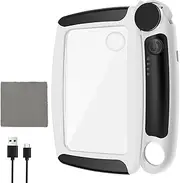 Folding Magnifying Glass Clear Adjustable Magnifying Glass with Light Page Magnifier with Handle Thoughtful Rectangle Reading Magnifier for Reading Inspection..(White)