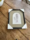 Hearth & Hand TREE SKETCH FRAMED SEPIA WALL ART w Magnolia Brown Curve Matting