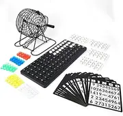 Traditional Bingo Game Lucky Ball Party Family Group Entertainment Set Iron and Plastic