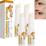 Lumibalm Stick for Under Eye Bags, Retinol Eye Cream, Turmeric Retinol Eye Stick, Retinol Anti Aging Under Eye Cream, Lumibalm Eye Serum, Eye Balm Stick Hydrating for Puffiness (4Pcs)