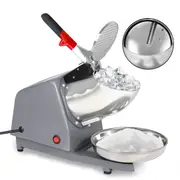 YOPOWER Ice Crushers Machine, 65KG/hr Electric Shaved Ice Machine, Stainless Steel Snow Cone Maker with Cover and Bowl for Home Use